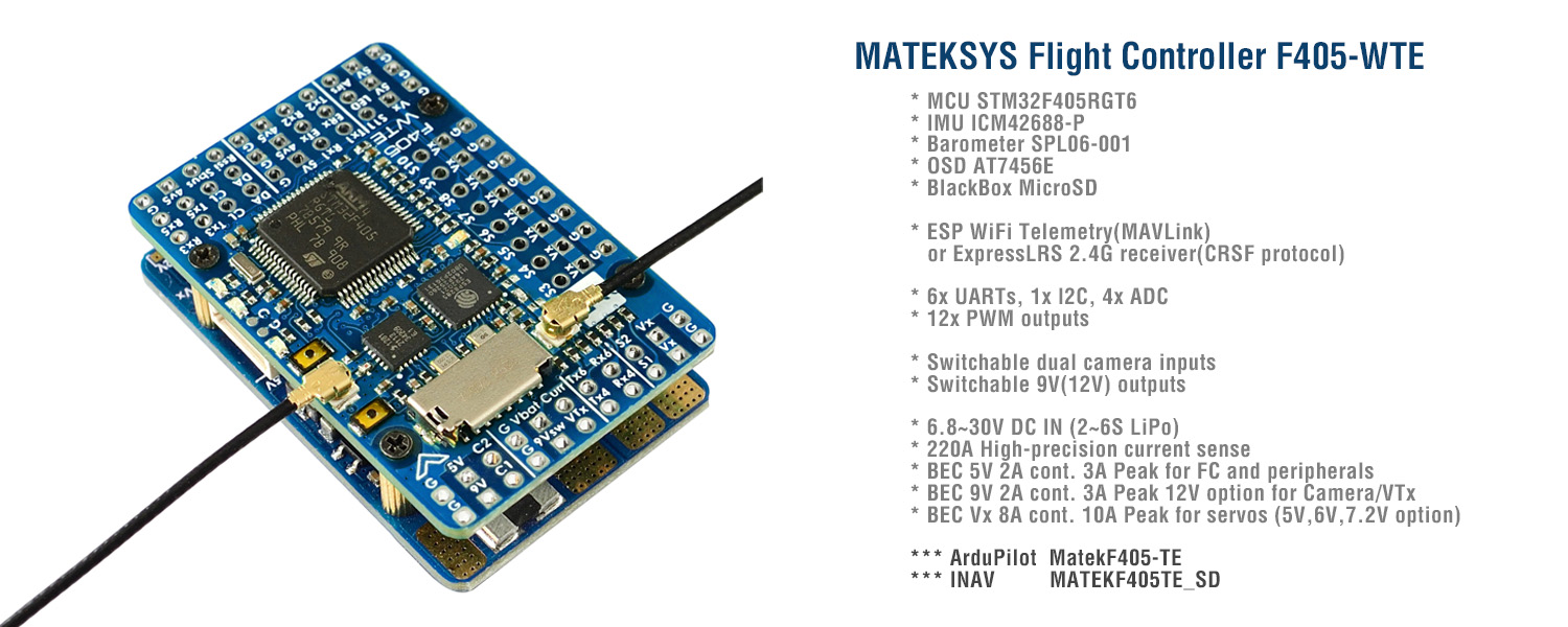 Matek Mateksys Flight Controll - Mateksys Flight Controller F405 Wte บทวิจารณ์และราคา
